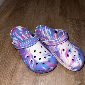 Multi colored crocs